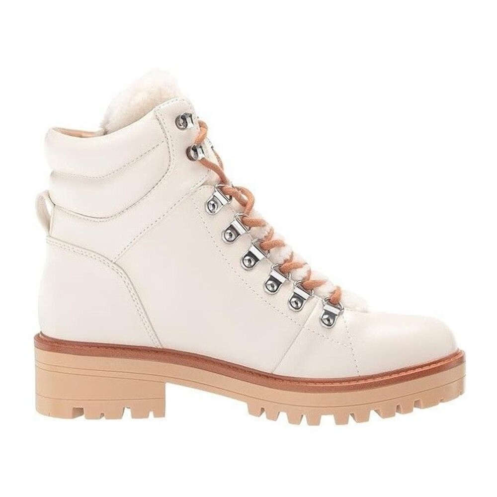 Marc Fisher Womens 11 M Ivory Cream Mallie Lined Lace Up  Boots NIB HH8
